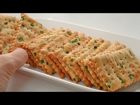 정말 쉬운 파 크래커!🥬 (먹어 본 사람만 아는 특별비밀 맛! Crackers Recipes, Crispy! Snacks Recipe)