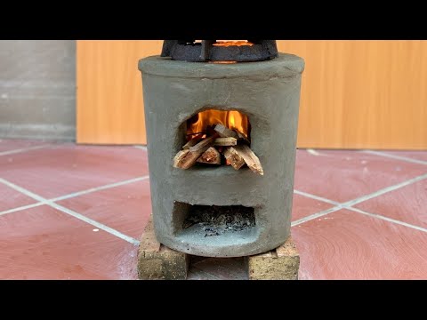 How To Make A Simple Stove From Cement  At Home- Cement Craft Idea