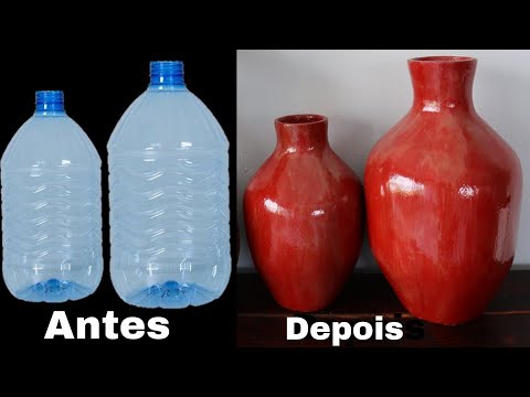 Incrível! Vasos de Galão Lindos e Brilhosos decoração reciclagem artesanato FAÇA VOCÊ MESMO DIY