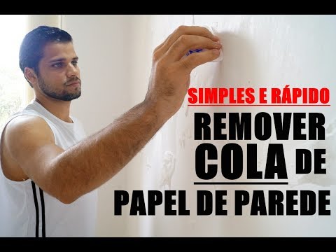COMO REMOVER COLA DE PAPEL DE PAREDE | Jeito SIMPLES e FÁCIL para retirar COLA de papel de parede