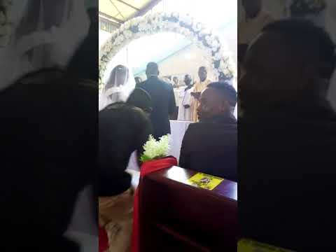 real wife shows up at man's wedding ceremony in Lusaka, Zambia.