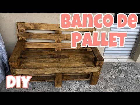 COMO FAZER UM BANCO DE PALLET - DIY