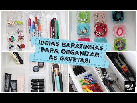 IDEIAS BARATINHAS E SUSTENTÁVEIS PARA ORGANIZAR AS GAVETAS | Organize sem Frescuras!
