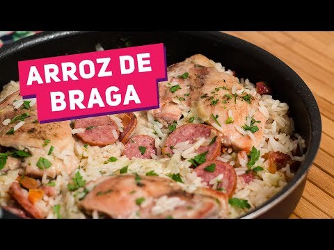 ARROZ DE BRAGA (Como fazer arroz e acompanhamentos em uma unica panela) - Receitas de Minuto #100