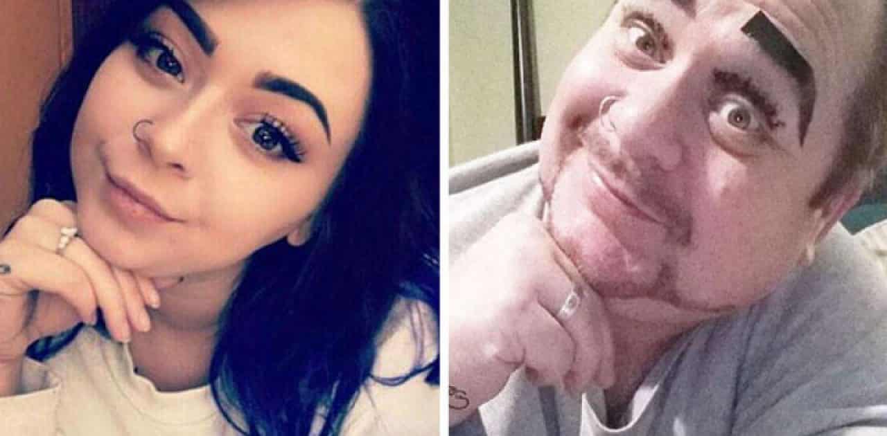 Pais recriam selfies da filha e fazem sucesso na net