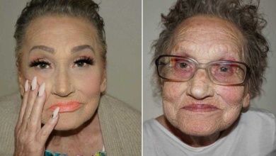 Aos 80 anos pediu a sua neta que a maquilhe. O resultado? Espantoso!