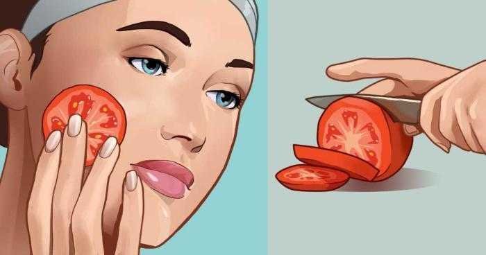 receita do tomate para o rosto