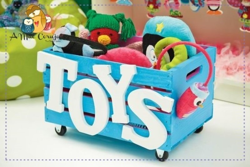 caixa de brinquedo reciclada