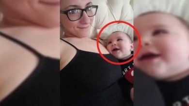 Bebê que não consegue tirar os olhos da mãe está comovendo a web d