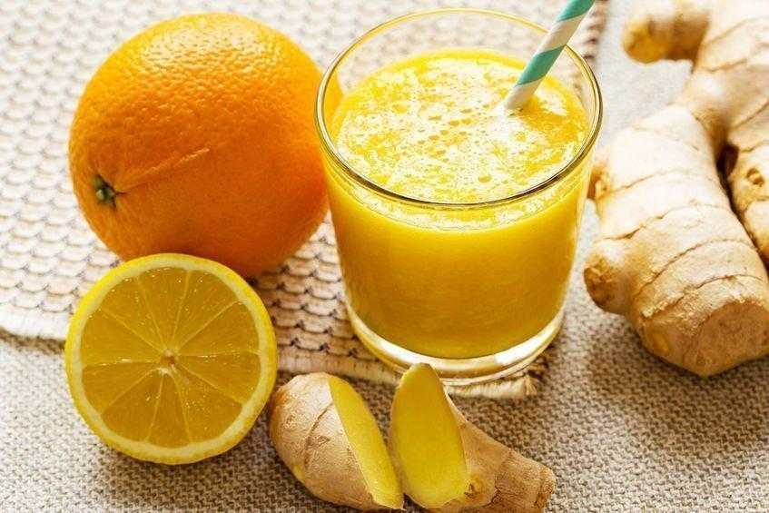 Suco de laranja com gengibre elimina toxinas e ajuda emagrecer.