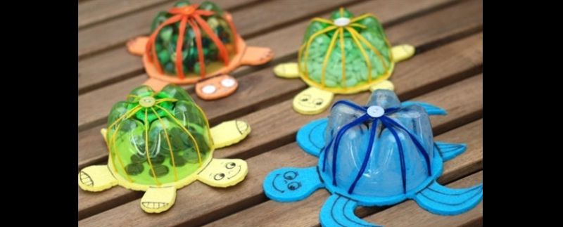 reciclagem de garrafa pet tartaruga