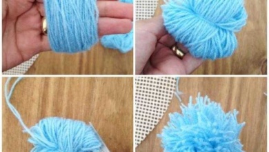Como fazer chaveiro de Pompom de Lã s