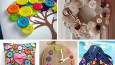 Ideias artesanais com botões de roupas s