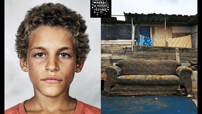 Fotos impactantes mostrando as condições em que crianças dormem ao redor do mundo