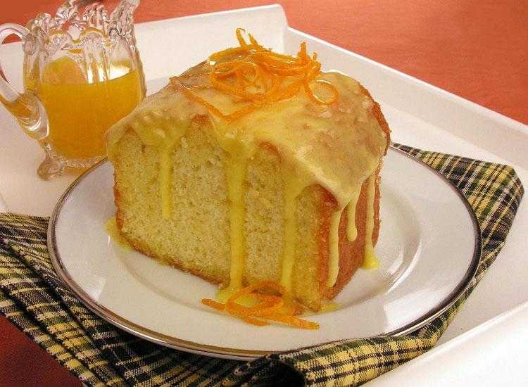 Receita de bolo de laranja com cobertura de laranja
