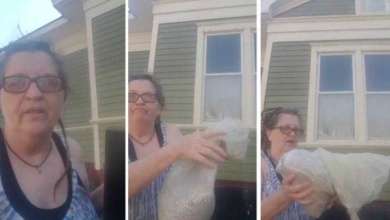 Mulher comemora a morte do esposo jogando as cinzas dele no lixo e imagem viraliza