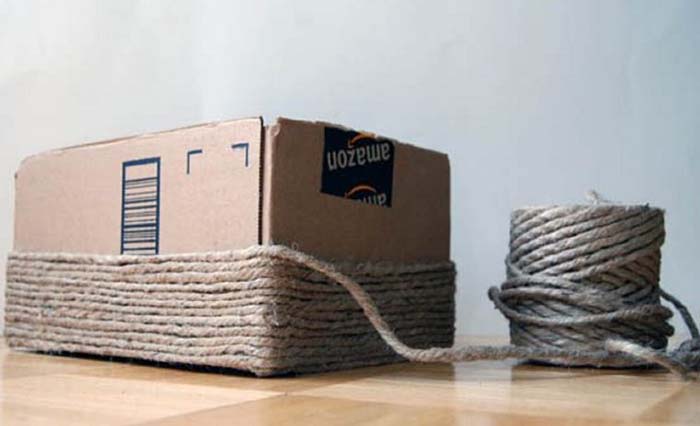 caixa3 - Transforme caixas de papelão cestas decorativa 1
