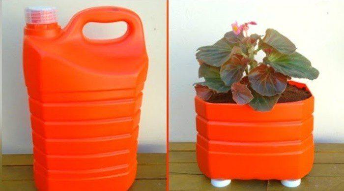 Transforme galão de 5 litros em vaso para flore