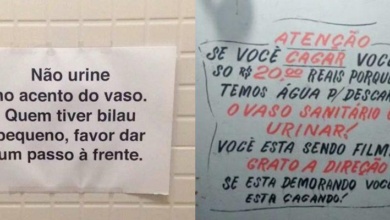 17 avisos que você só poderia ver em banheiros brasileiros
