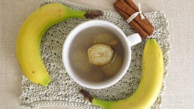 Chá de banana e canela