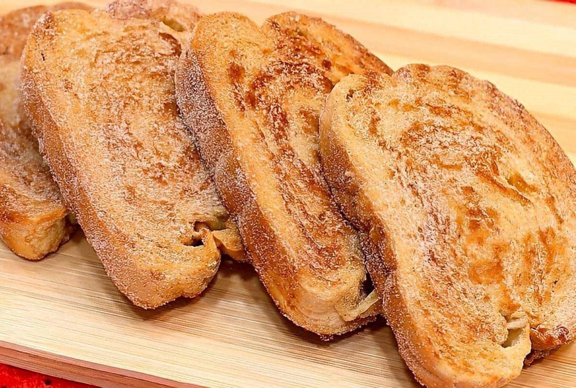 rabanada no pão de forma sem óleo s