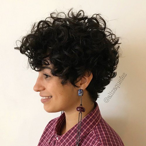 Penteado Pixie Naturalmente Encaracolado