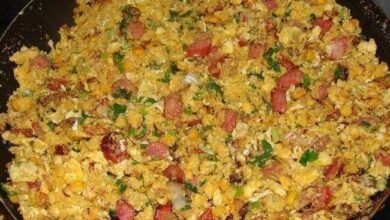 Farofa com Bacon e Calabresa