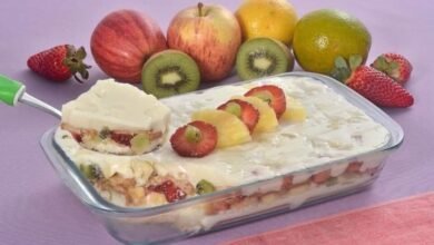 pavê de salada de frutas