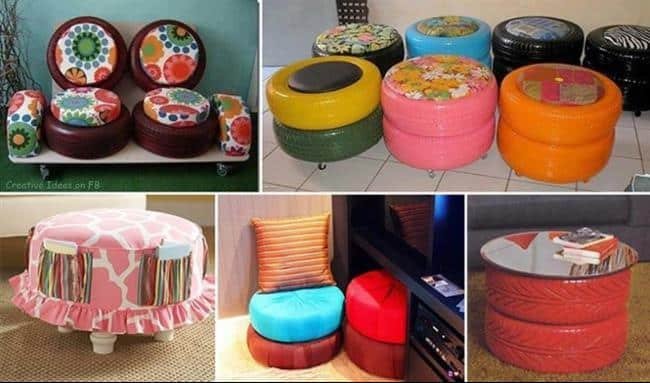 22 Ideias para reaproveitar pneus velhos