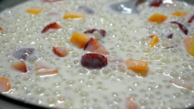 Sobremesa de Estrogonofe de Frutas