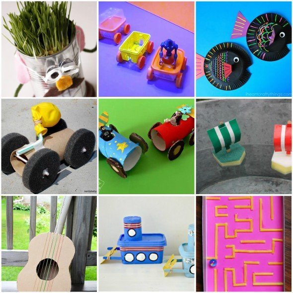 Brinquedos com reciclagem para o Dia das Crianças