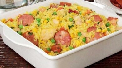 Arroz caipira com frango, calabresa e legumes 20