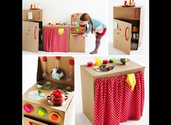 cozinha de papelão