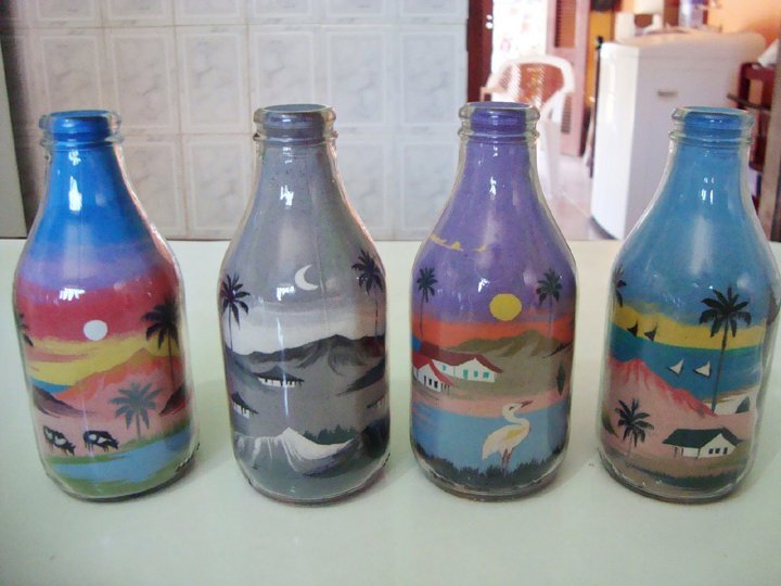 Dicas de Garrafa Decorada com Areia Colorida Dicas de Garrafa Decorada com Areia Colorida