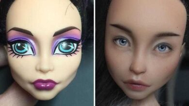 Artista remove maquiagem de bonecas para dar um olhar mais realista