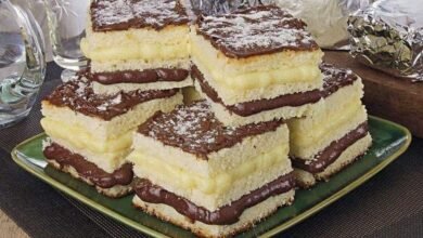 Bolo gelado de leite ninho com nutella
