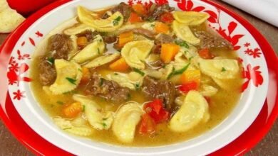 Receita de sopa de ravióli