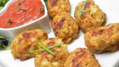 Bolinho assado de couve-flor – petisco delicioso