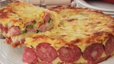 Receita de torta de calabresa cremosa fácil de fazer