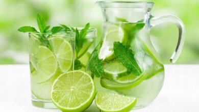 suco de limão e hortelã desintoxica, combate retenção de líquido e melhora a memória