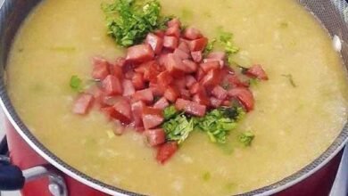 Receita de Caldo de Mandioca com Calabresa e Bacon