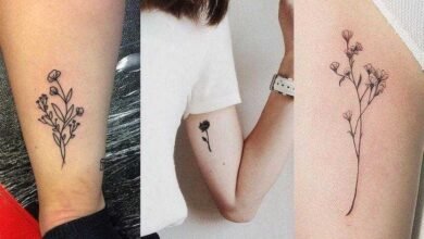 Modelos de tatuagens de flores delicadas e femininas