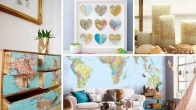 Ideias de decoração com mapas