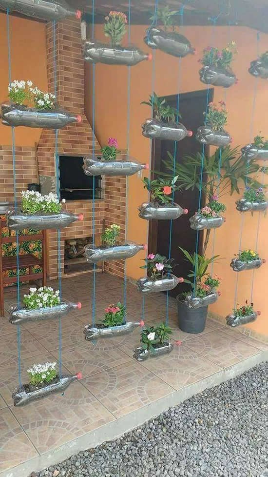 Vasos Lindos em Garrafas PET