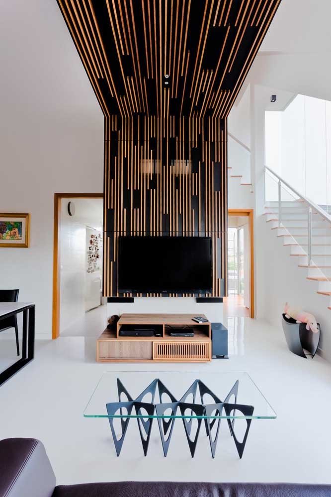 Quem não gostaria de ter uma sala de TV pequena decorada?