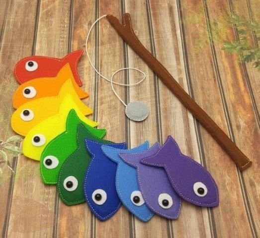 jogo de pescaria de feltro