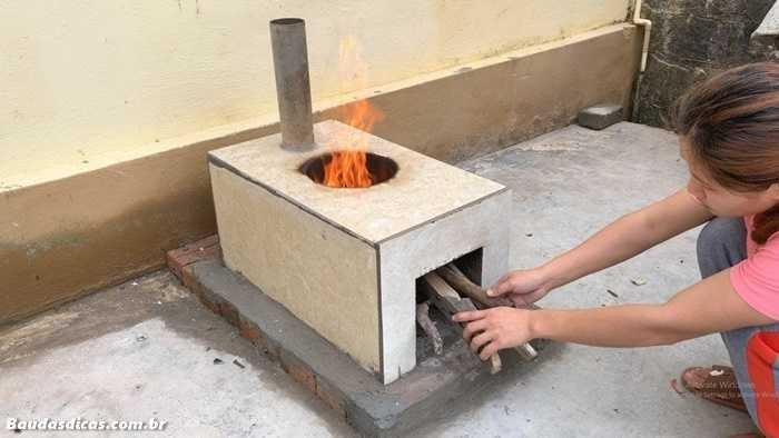 Como fazer fogão a lenha pratico e barato