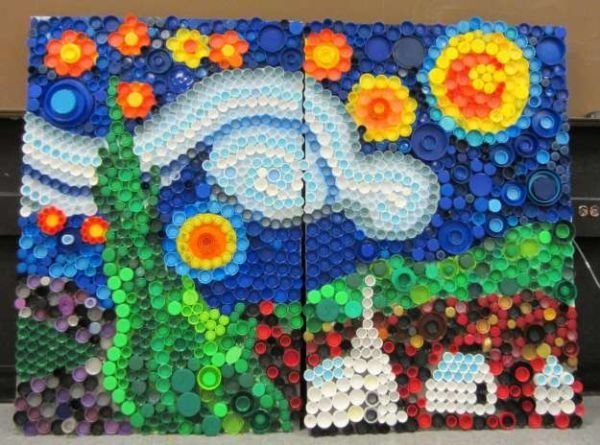 18 Ideias de Artesanato com Tampinhas de Garrafa Pet