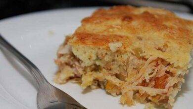 Torta de frango de liquidificador pratica