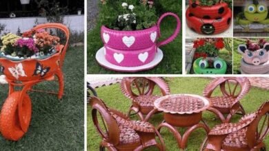 Ideias Para Decorar Jardim Com Pneus Velhos